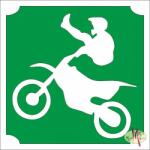 KiviArt 5x5 cm-es Csillámtetoválás sablon - Cross motoros 454