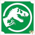 Body Deco 5x5 cm-es Csillámtetoválás sablon - Jurassic Park 81