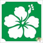  5x5 cm-es Csillámtetoválás sablon - Trópusi virág 206 - mkkreativ