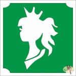 Body Deco 5x5 cm-es Csillámtetoválás sablon - Királylány 15