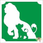  5x5 cm-es Csillámtetoválás sablon - Oroszlánkirály 45 - mkkreativ