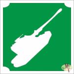 KiviArt 5x5 cm-es Csillámtetoválás sablon - Tank 215