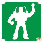  5x5 cm-es Csillámtetoválás sablon - Toy Story, Buzz Lightyear 330 - mkkreativ