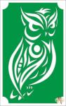  8x5 cm-es Csillámtetoválás sablon - Bagoly 90 - mkkreativ