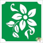 5x5 cm-es Csillámtetoválás sablon - Virág 269 - mkkreativ