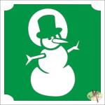  5x5 cm-es Csillámtetoválás sablon -Hóember 194 - mkkreativ