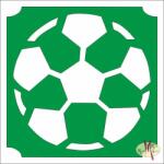 KiviArt 5x5 cm-es Csillámtetoválás sablon - Foci labda 122