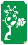  8x5 cm-es Csillámtetoválás sablon - Zsiráf virággal 103 - mkkreativ