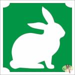  5x5 cm-es Csillámtetoválás sablon - Nyúl 115 - mkkreativ