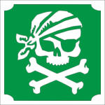 KiviArt 5x5 cm-es Csillám tetoválás sablon - Kalóz 357