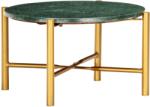 vidaXL Masă de cafea verde 60x60x35 cm piatră naturală aspect marmură (286450) Masa de cafea