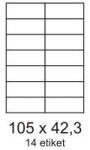 Smartline Címkék 105x42, 3mm 2 sor 14 címke laponként 100 ív Smartline (EL/MF-14L105x42,3)