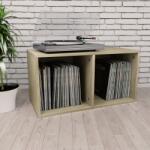 vidaXL Шкаф за винилови плочи сонома дъб 71x34x36 см инженерно дърво (800120)