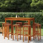 vidaXL Taburete de bar, 8 buc. , lemn masiv de acacia (3115991)