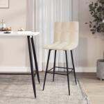 vidaXL Scaun de bar, crem, catifea (338633)