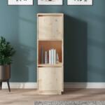 vidaXL Dulap înalt, 38x35x117 cm, lemn masiv de pin (814359) Comoda