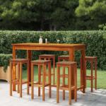 vidaXL Taburete de bar, 6 buc. , lemn masiv de acacia (3115990)