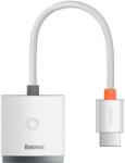 Baseus Adaptor de priza din seria Baseus Lite HDMI la VGA + mini mufa 3, 5 mm / sursa de alimentare micro USB alb (WKQX010102)