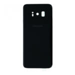 Samsung G950 Galaxy S8 akkufedél (hátlap) kamera lencsével és ragasztóval, fekete (gyári)