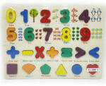 Magic Toys Számok és formák fa formaillesztő puzzle (MKO361136)