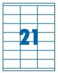 MOS Öntapadós etikett címke 70x42, 3 mm A4 íven univerzális 21 db/ív, 2100 db/csomag