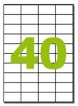 MOS Öntapadós etikett címke 52, 5X29, 7 mm A4 íven univerzális 40 db/ív, 4000 db/csomag