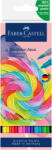 Faber-Castell Markere 2 capete, acuarela FABER-CASTELL Goldfaber Aqua Dual Candy Shop, 6 culori/cutie, FC164528