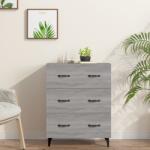 vidaXL Servantă, gri sonoma, 69, 5x34x90 cm, lemn prelucrat (817349) Comoda