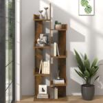 vidaXL Bibliotecă, stejar fumuriu, 48x25, 5x140 cm, lemn prelucrat (816005) Biblioteca