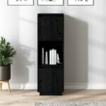 vidaXL Dulap înalt, negru, 38x35x117 cm, lemn masiv de pin (814363) Comoda