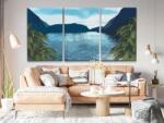  Festés számok szerint - Lagúna öböl (3 db-os készlet) Méret: 40x60cm (3db), Keretezés: Keret nélkül (csak a vászon)