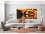  Festés számok szerint - Tűz naplemente (3 db-os készlet) Méret: 40x60cm (3db), Keretezés: Keret nélkül (csak a vászon)