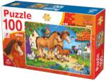DEICO Puzzle Animale domestice - cai - Puzzle copii, 100 piese (61492-03) Puzzle