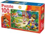 DEICO Puzzle Scufița Roșie în pădure - Puzzle copii, 100 piese (61492-02) Puzzle