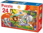 DEICO Puzzle Animale sălbatice - Puzzle copii, 24 piese (61430-03) Puzzle