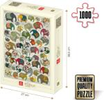 DEICO Puzzle Pattern - Elefanți - Puzzle adulți 1000 piese (75437) Puzzle