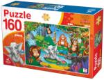 DEICO Puzzle Animale sălbatice în pădure - Puzzle copii, 160 piese (61515-04) Puzzle