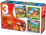 DEICO 3 puzzles Animale: 6, 9 și 16 piese (63724-01) Puzzle