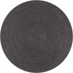 vidaXL Covor manual din iută, rotund 90 cm gri închis (133665) Covor
