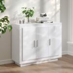 vidaXL Servantă, alb extralucios, 92x35x75 cm, lemn compozit (811841) Comoda