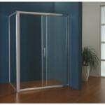 Belform Clear négyszögletes zuhanykabin, tolóajtó, króm profil, biztonsági üveg, 100 x 80 cm (27CB1102_GCL)