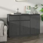 vidaXL Servantă, gri, 110x34x75 cm, lemn masiv de pin (814331) Comoda