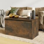 vidaXL Cufăr de depozitare stejar fumuriu 84x42x46 cm lemn prelucrat (815192)