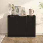 vidaXL Servantă, negru, 90, 5x30x70 cm, lemn prelucrat (811188) Comoda