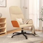 vidaXL Scaun de relaxare, crem, material textil (341033)