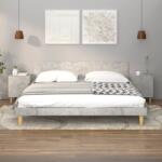 vidaXL Noptiere, 2 buc. , gri beton, lemn prelucrat (812051)