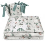  Baby Shop 3 részes ágynemű garnitúra - szürke/zöld lufis állatok - babyshopkaposvar