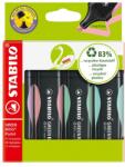 STABILO Textmarker Stabilo Boss Green Pastel, varf tesit 2-5 mm, 4 culori/set (SW607042)