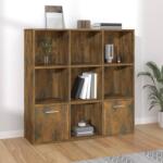 vidaXL Bibliotecă, stejar fumuriu, 98x30x98 cm (815447) Biblioteca