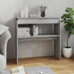 vidaXL Măsuță consolă, gri sonoma, 80x30x80 cm, lemn prelucrat (815217)